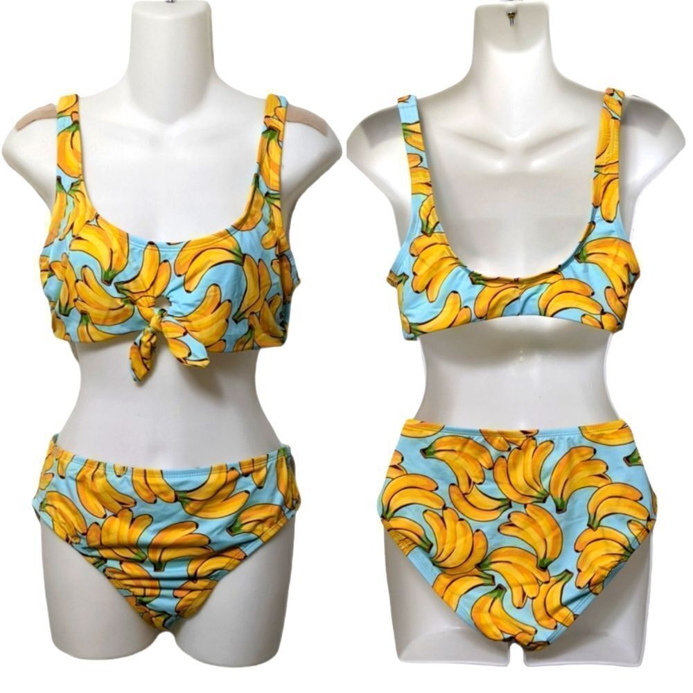 HOT COALS Gone Bananas Bralette Bikini Set L